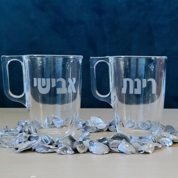 חריטה על כוסות עם מלל 2